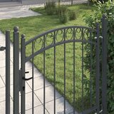 vidaXL Ogradna vrata Siva 150 x 100 cm Čelik s praškastim premazom | shoptok.hr