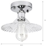  plafonski luster trish 1xE27/15W/230V sjajni hrom/prozirno staklo | Eponuda.com