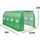 Vrtni staklenik – tunel od folije 4x2.5x2m 10m² UV-4 Premium - zeleni | shoptok.hr