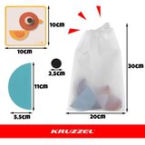 Kruzzel drvena logička slagalica geometrijski oblici životinje, 29 kockica i 20 kartica | shoptok.hr
