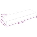  Zidna polica svjetlosmeđa 60x20x6 cm od obrađene hrastovine | shoptok.hr