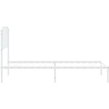 Metalni okvir za krevet s uzglavljem bijeli 90 x 190 cm | shoptok.hr