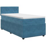 Boxspring krevet s madracem Tamno plava 90 x 190 cm Baršun | shoptok.hr