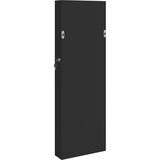  Zidni ormarić za nakit s ogledalom crni 30 x 8,5 x 90 cm | Eponuda.com