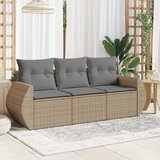 Maison Chic Seti vrtnega pohištva - Vrtna garnitura - Vrtni pohištvo set 3-delna z blazinami bež poli ratan, (21811093) | Shoptok.si