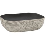 Maison Chic Umivalnik - Kopalna umivalnik - Lavabo siv in črn pravokoten 48x37,5x13,5 cm keramika, (21684674) Cene