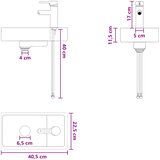  Umivaonik za kupaonicu Krom 40,5 x 22,5 x 11,5 cm Metal | shoptok.hr