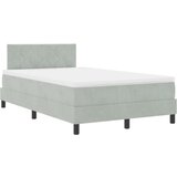 vidaXL Krevet s Box Springom i Madracem Svjetlosiva 120x200 cm Baršun | shoptok.hr