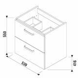 Jika H40J3844023001 Lyra Plus Viva 54 x 42 cm omarica za umivalnik | Shoptok.si