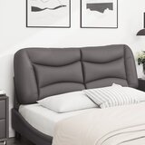  Jastuk za uzglavlje Hvar sivi 120 cm od umjetne kože | shoptok.hr