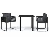  3-dijelni vrtni blagovaonski set crni | shoptok.hr