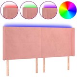  Posteljno vzglavje roza 163x16x118/128 cm žamet, (20951637) | Shoptok.si