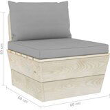  3-dijelna vrtna garnitura od paleta od smrekovine s jastucima | shoptok.hr