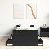  Krevetna konstrukcija s uzglavljem Crni hrast 193 x 78 x 50 cm | shoptok.hr