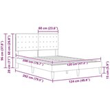  Okvir za krevet Tamnozelena 120 x 200 cm Tkanina - Tamnozelena 120 x 200 cm | shoptok.hr