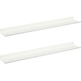  Ležeča polica 2 pcs Bela 60 x 8,5 x 2,5 cm Jeklo, (5000200999) Slike