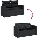  12-dijelni set vrtnih sofa od poliratana s jastucima crni | shoptok.hr