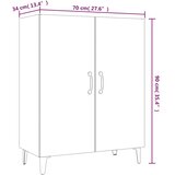  Komoda bijela 70x34x90 cm od konstruiranog drva | shoptok.hr