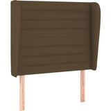  Uzglavlje s ušima tamnosmeđe 93x23x118/128 cm od tkanine | shoptok.hr