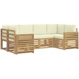  Set vanjskih sofa 6 pcs Bijela i krem 245 x 132,5 x 73 cm | Eponuda.com