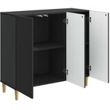  Strani šal Črna 89 x 34,5 x 80 cm Inženirski les, (5000233724) | Shoptok.si