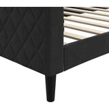  Dnevni krevet crni 90 x 190 cm baršunasti | shoptok.hr