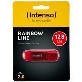 Intenso (Intenso) USB Flash drive 128 GB Hi-Speed USB 2.0, Rainbow Line, RED - USB2.0-128GB/Rainbow Cene