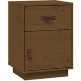 Maison Chic Nočna omarica - Nočna miza medeno rjava 40x34x55 cm trdna borovina, (21686958) Cene