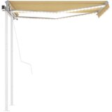  Avtomatska tenda LED + senzor 3,5x2,5 m rumena in bela, (20728740) | Shoptok.si