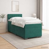  s box springom, madracem i LED-om Tamnozelena Baršun | shoptok.hr