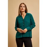 Marisse Emerald V-Neck Shirt | shoptok.hr