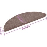  Prostirke za stepenice, samoljepljive, 15 kom, 56x17x3 cm, svijetlosmeđe, poluokrugle | shoptok.hr