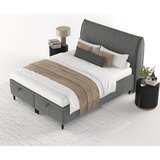 Maison de Rêve Sivi tapecirani bračni krevet s prostorom za odlaganje 200x200 cm Pearl – | shoptok.hr