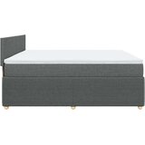 vidaXL Krevet s oprugama i madracem tamnosivi 200 x 200 cm od tkanine | shoptok.hr