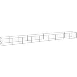 vidaXL pasji boks srebrn 9 m² jeklo | Shoptok.si