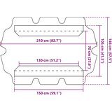  Zamjenski krov za vrtnu ljuljačku plavi 150/130 x 105/70 cm | shoptok.hr