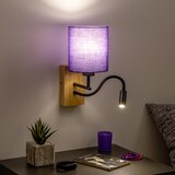  Brilagi - LED zidna lampa NUBILA WOOD 1xE27/25W/230V + LED/3W hrast/ljubičasta | Eponuda.com