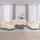  4-dijelni set sofa s jastucima bež od mikrovlakana | shoptok.hr