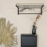 Spinder Design Crna metalna zidna vješalica s policom Suza – | shoptok.hr