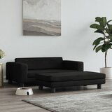 vidaXL Krevet za pse s produžetkom crni 100 x 50 x 30 cm baršunasti | shoptok.hr