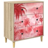  Komoda AACHEN Ružičasti uzorak palme 66 x 36,5 x 75 cm Sonoma | shoptok.hr