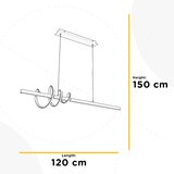 Lesnina XXXL VISEČA NIHALNA LED-SVETILKA SWING 1500 lm 4000 K | Shoptok.si