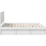  Konstrukcija postelje Bela 200 x 200 cm Masivno borovo les, (5000103024) | Shoptok.si