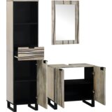  Set namještaja za kupaonicu 3 pcs Bijela 38 x 33 x 160 cm | shoptok.hr