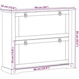  Ormar za cipele s policom Corona Bijelo 99 x 32 x 85 cm - 85 cm Bijelo | shoptok.hr
