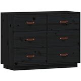 Maison Chic Komoda - Predalnik črna 100x40x75 cm trdna borovina, (21716188) Cene