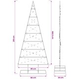  Metalna božićna jelka KUOPIO 210 cm Topla bijela | shoptok.hr