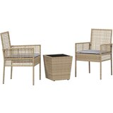  Set od 3 komada za vrt s jastučićima bež poly rattan | shoptok.hr