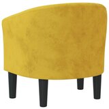  Zaobljena stolica žuta baršunasta | shoptok.hr