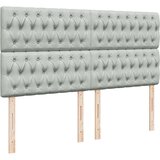 vidaXL Otomanski posteljni okvir z vzmetnicami siv 180x200cm žamet | Shoptok.si